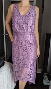 Purple midi dress